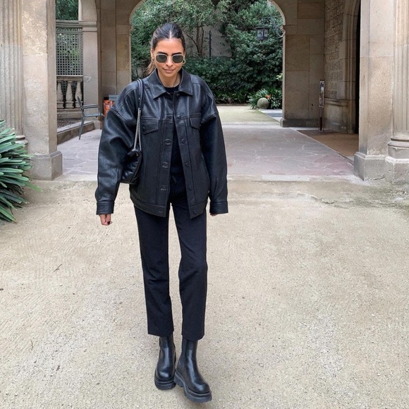 Nwot J Brand Drew Leather Oversized 